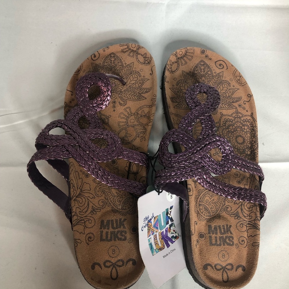 Muk Luks Multicolor Braided Sandals